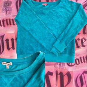 Blue velour juicy couture sweatshirt